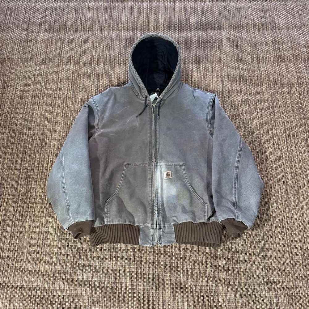 Carhartt Men's Grey and Brown Jacket